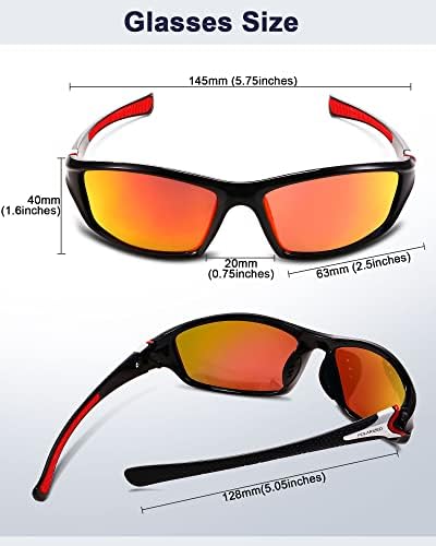 Toodoo 3 pares esportam óculos de sol polarizados para andar de bicicleta de pesca lente TAC Lente Sunglasses para homens