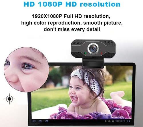1080p webcam com microfone, câmera da web para laptop de desktop plug e play USB, para Windows, Mac OS, Linux, Andriod,