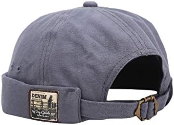 Chapéus sem abastecimento para homens mulheres homens vintage Docker Beanie Bap Washed Cotton Rolled Cuff Chap