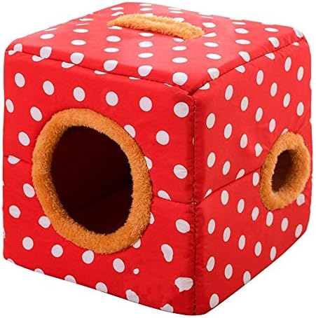 Wowowmeow Cat Cube Cama de cubo dobrável Kitty Cozy Cave Bed Cat House