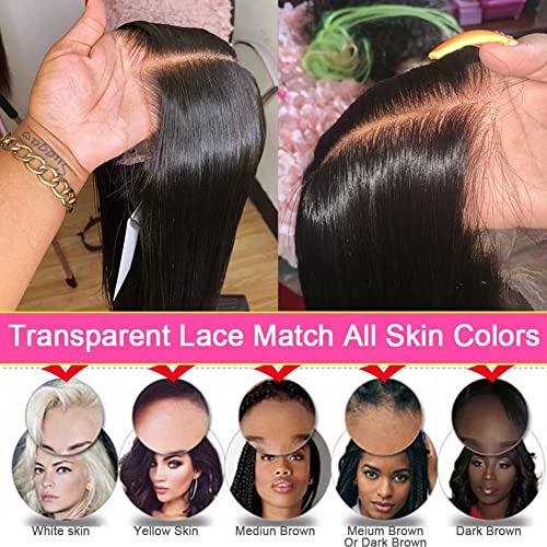 Serwell 30 polegadas 13x4 HD Lace Front Wigs Human Human Pré Praço de renda reta Perucas frontais para mulheres negras Cabelo