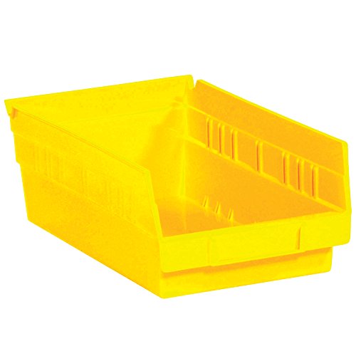 Pacote superior forneça caixas de plataforma plástica, 11 5/8 x 6 5/8 x 4 , amarelo