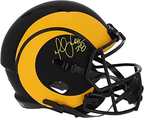 Marshall Faulk St. Louis Rams autografou Riddell Eclipse Réplica de velocidade alternativa Capacete - Capacetes NFL autografados