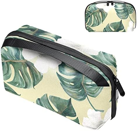 Bolsa de organizador eletrônico portátil Bolsa Bolsa Aquarela Folhas de Palma Saco de Armazenamento de Viagem Para Discursos Hard