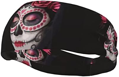 Trabalho unissex Pulseiras Dia do morto Sugar Skull Multifuncional Esportes Bandas de Sweats Men's Performance Bandeira