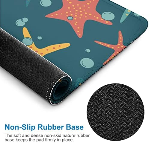 Colorido Sea Stars Mouse Pad com tapete de mesa de borda costurada com base de borracha não deslizante para computadores Laptop Office