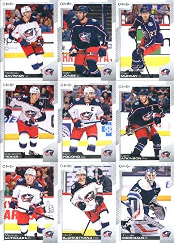 2020-21 O-PEE-Chee Columbus Blue Jackets Team conjunto de 17 cartas: Vladislav Gavrikov, Seth Jones, Ryan Murray, Alexandre Texier,