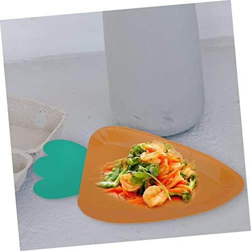 Nolitoy 12pcs Cenoura Placa de papel Adorno para Mesa de bandejas Decorativa Decorativa Decoração de alimentos delicados Placas de papel de placa de cenos