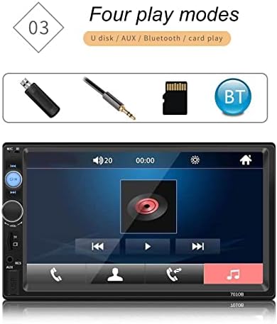 7 polegadas HD Car MP5 Player, Blutooth 4.0 Multimedia Car Scel Touch Screen Receiver de rádio com controle remoto, suporte para