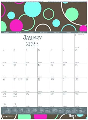 House of Doolittle 2022 Monthly Wall Calendar, geométrico, 12 x 16,5 polegadas, janeiro a dezembro