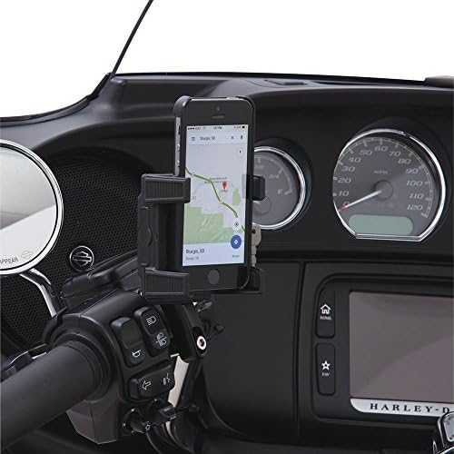 CIRO Smartphone/GPS Police Mount Holder sem carregador, acabamento preto 50311, 10 x 8 x 3