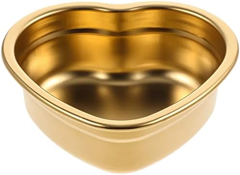 Tigela de aço inoxidável Oitto, 4,9 * 4,3 * 1,7 polegada de tigela de coração para salada de sopa de sopa sobremesa, para restaurante