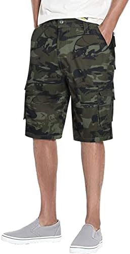 Shorts de carga de camuflagem masculinos de hijewe