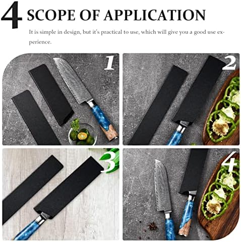Cabilock aço inoxidável Knife Set Knife Holster 4pcs Crente de cozinha Chef tampa da bainha plástica guardas de camping