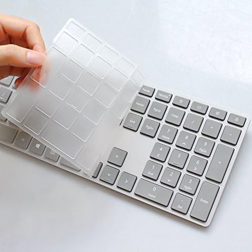 Tampa de teclado Ultra Thin TPU Skin para Microsoft Modern Keyboard Ekz-00001 com ID de impressão digital e teclado de