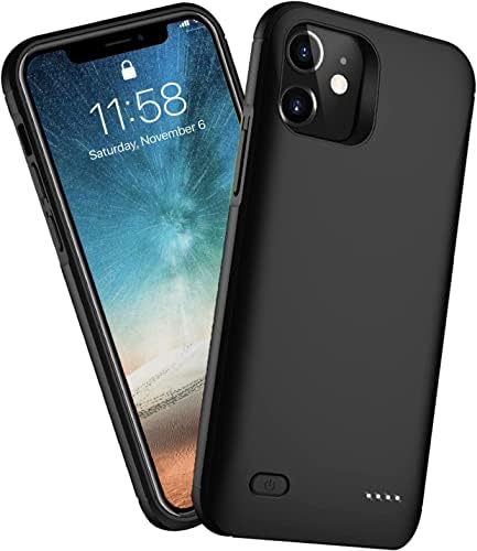 Caixa da bateria Huguodong iPhone 12 mini, grande capacidade de 8200mAh Ultra-Finer 2-em-1 Carregamento e proteção Caso, compatível