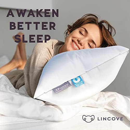 Lincove Classic Elegance All Down Pillow, macio e confortável - certificado em downmark, feito no Canadá