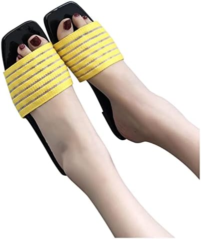 XIPCOKM Summer Slipper for Women Aberto do dedo do pé sem escorregamento lâminas planas lâminas planas