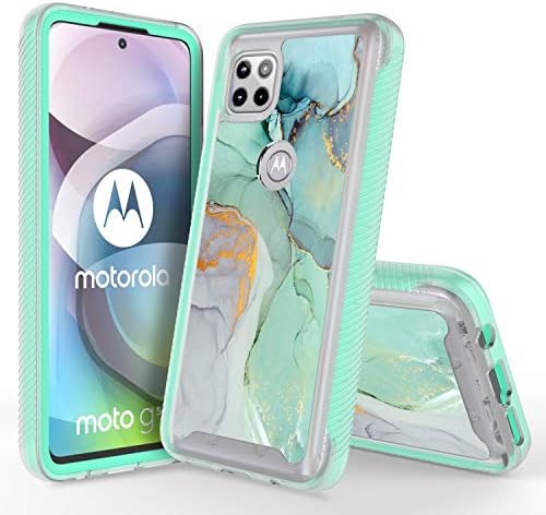 Motorola One 5G Ace Case, Moto G 5G 2021 Case com protetor de tela embutido, Rosebono Hybrid Graphic Case para Motorola