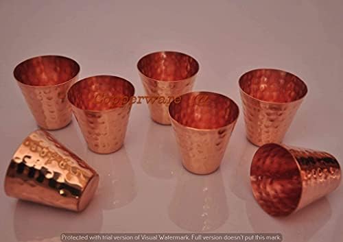 Copper Copper Short Tumbler Glass Traveler de 50 ml Drinkware Conjunto 12 PC Presente para ela
