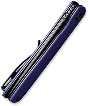 Civivi Bo Pocket Knife, Brad Zinker Design Lank Lock Flipper dobring Knife para EDC, 2,92 Nitro-V Blade Purple G10 Handle