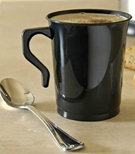 60 8 oz de copos de café de plástico xícaras de xícara de xícara de chá de chá branco inquebrável Coffee de café reutilizável xícaras