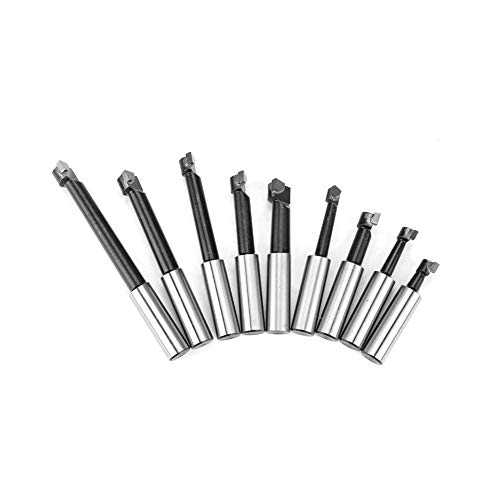 FTVogue MT4-M16 Adaptador de arbor SHANK F1-12 Cabeça de perfuração de 50 mm com barra de perfuração de 9pcs 12mm