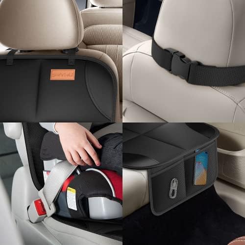 Protetor de assento de carro com elfo inteligente, [1 pacote] grandes protetores de assento de carro automático para assentos