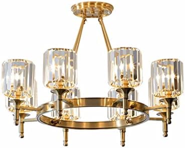 KFJBX Sala de estar Copper E14 LEDIDO DE CHANDELIER LUDER LUTER LIDRELIER LIGHTELING LUSTER K9 LED PENDELIER PENDE