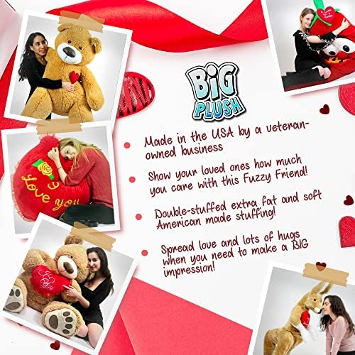 Big Plush Gigante Personalizado Kangaroo de 42 polegadas 107 cm Possui travesseiro de coração que é personalizado com seu