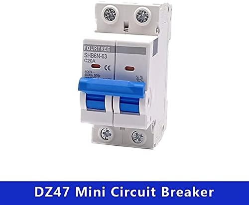 Gruni 1pcs 2 pólo 400V ~ ctype mini circuito de disjuntor de corte miniaturidade interruptor de ar mcb montagem 36mm