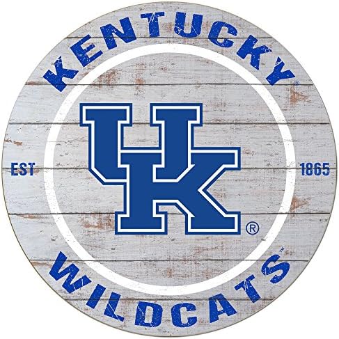 KH Sports Fan 20 x20 Kentucky Wildcats Classic Weathered Circle Sign, azul