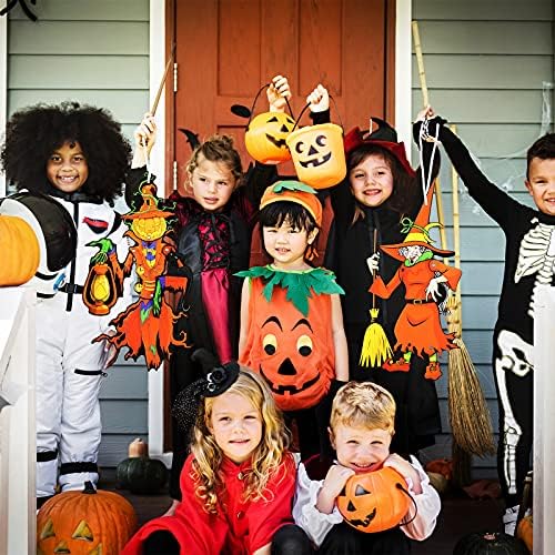 Decoração de festa vintage de Halloween Figuras juntas Cabides de portas de Halloween Halloween Pumpkin de abóbora articulada