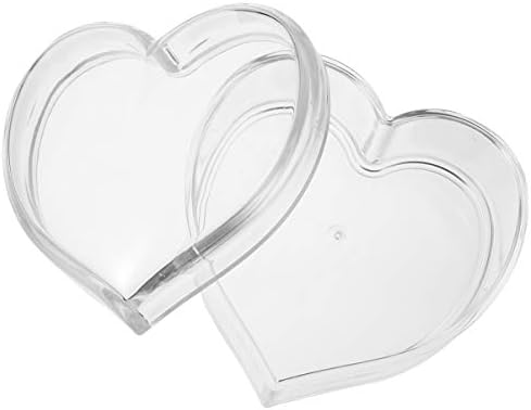 Caixa de contas de plástico cabilock Caixa de barra reabastecida Clear Heart Shape Pot Garrafas compõem recipientes cosméticos com
