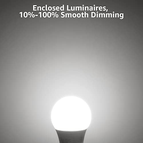 Lâmpada de geladeira Torchstar LED LED, lâmpadas pequenas A15, Dimmable, 5000k Daylight, 5,5W, 40W Bulbo de capuz de alcance