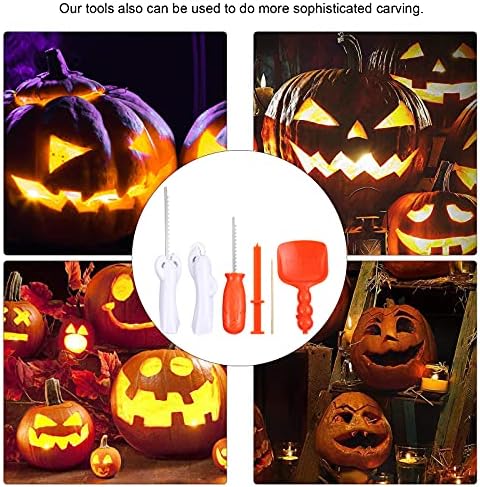 DOITOOL 9PCS Halloween Carving Tool Kit Ferramentas de escultura de abóbora com manipulação E-Candles