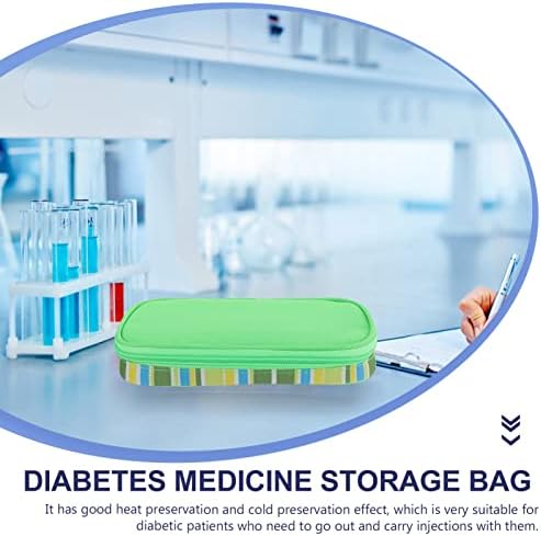 Viagem de viagem de viagem esfriaira Bolsa de viagem de transmissão insulina Organizador de medicamentos diabéticos Medicação Medicação