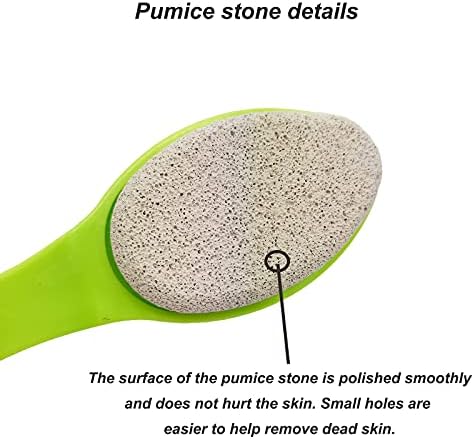 Brush de pedra do pé esfoliante escova de chuveiro Srubber com pedra -pomes （1 verde)