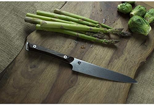 Shun talheres de talheres kaso-utilidade 6 , faca de cozinha estreita e lâmina reta perfeita para cortes precisos, ideais para preparar