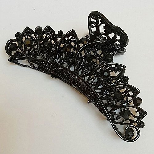 Mulheres Retro Metal Hair Acessórios Rhinestone Hair Hair da garra CLIPS PINS FLORES DE MATHE