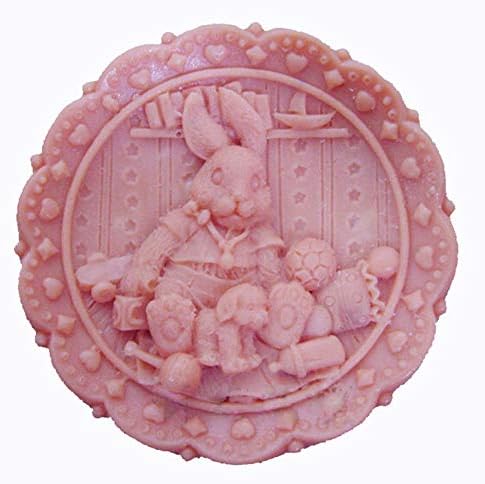 Sabão de silicone de coelho Fazendo moldes de sabão animal molde moldes de sabão artesanal para suprimentos de arte artesanal DIY