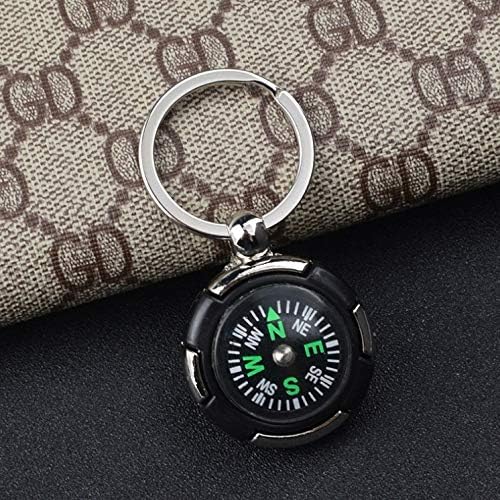 Czdyuf Super Mini Portable Travel Compass Keychain ， Compass à prova d'água ， Pingente de mochila de viagem ， Ferramentas