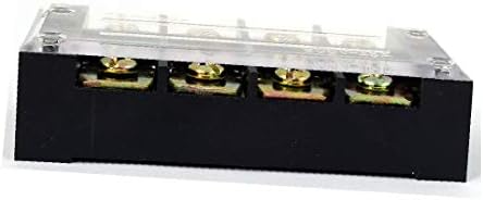 X-Dree TB-4504 600V 45A 4 Posições Dupla bloco de parafuso de parafuso elétrico de barreira elétrica dupla (TB-4504 600 ν 45a 4 Posicionas