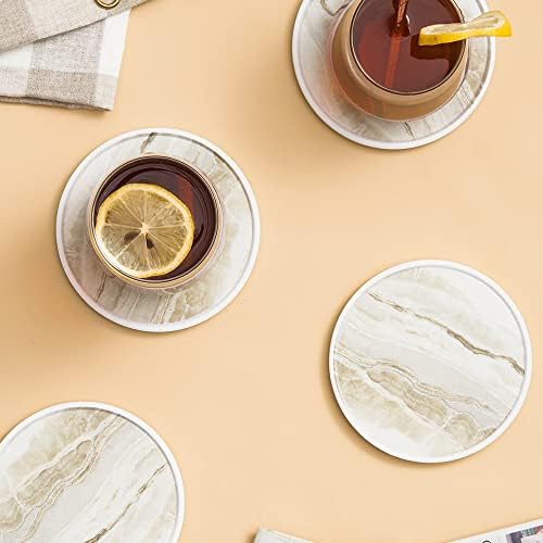 Montanha -russa Lifver para bebidas, montanha -russa de absorção de cerâmica para mesa de café se encaixa em todas as canecas de café,