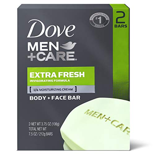 Dove Men+Care Body and Face Bar para limpar e hidratar a pele corporal extra e limpador facial mais hidratante do que