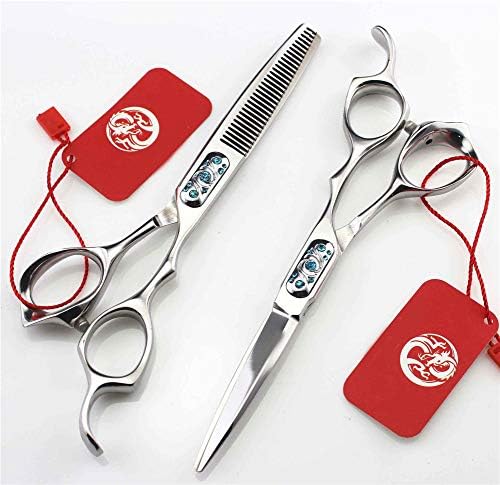 Tesoura de barbeiro profissional Scissors Conjunto de 440c Salão de aço inoxidável Razor Razor Cabelo de corte de cabelo para barbeiros ou uso doméstico