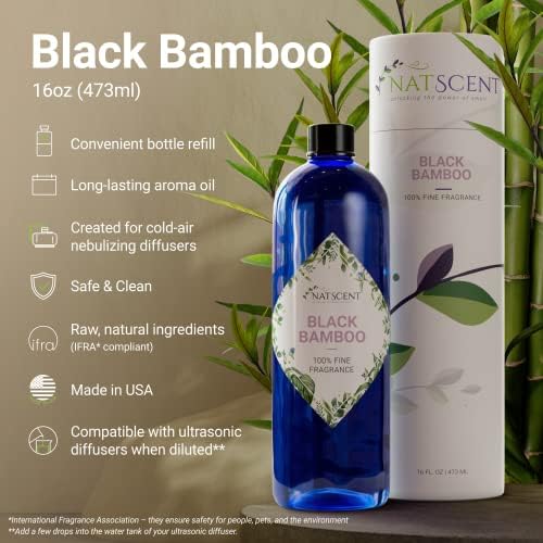 O grande reabastecimento de óleo de fragrância preta de bambu preto para o difusor de aromaterapia com dínamo de aroma de aroma