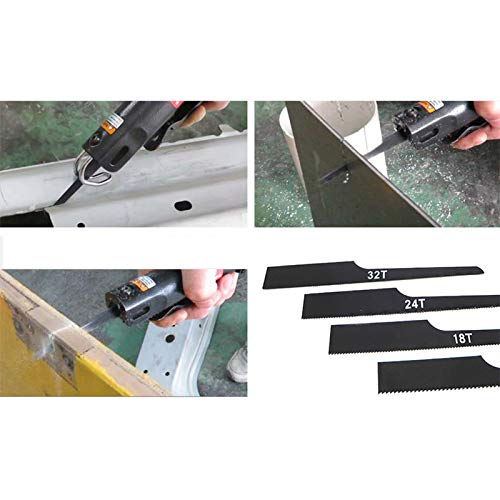 Conjunto de lâminas de serra reciprocante de 10pc, lâminas de serra do corpo do ar preto Bi-metal SAW Hacksaw Blades Ferramenta