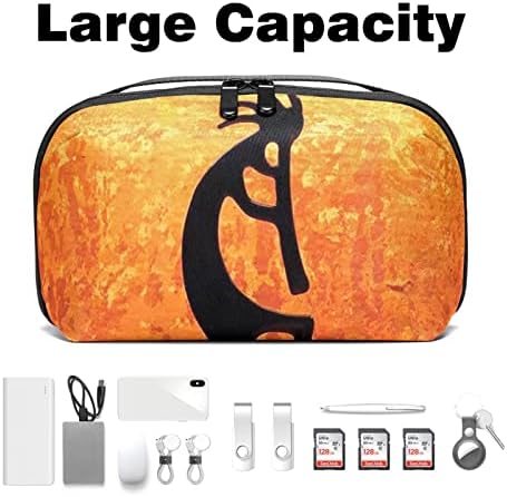 Carteira de bolsa de bolsas de viagem de caixa de caixa de transportar Caixa USB Acessório Zipper, Tribal étnico abstrato
