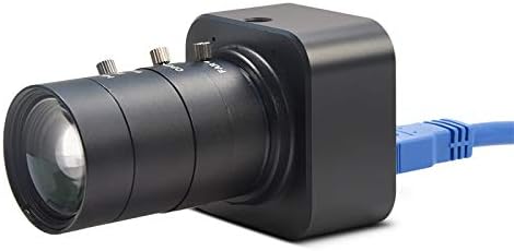 Mokose HD Webcam USB 3840 x 2160 Câmera industrial digital com CS-Mount 5-50mm Lente de zoom telefoto de 5-50 mm Drive livre